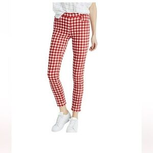 Madewell nwt size 31 red gingham crop pant